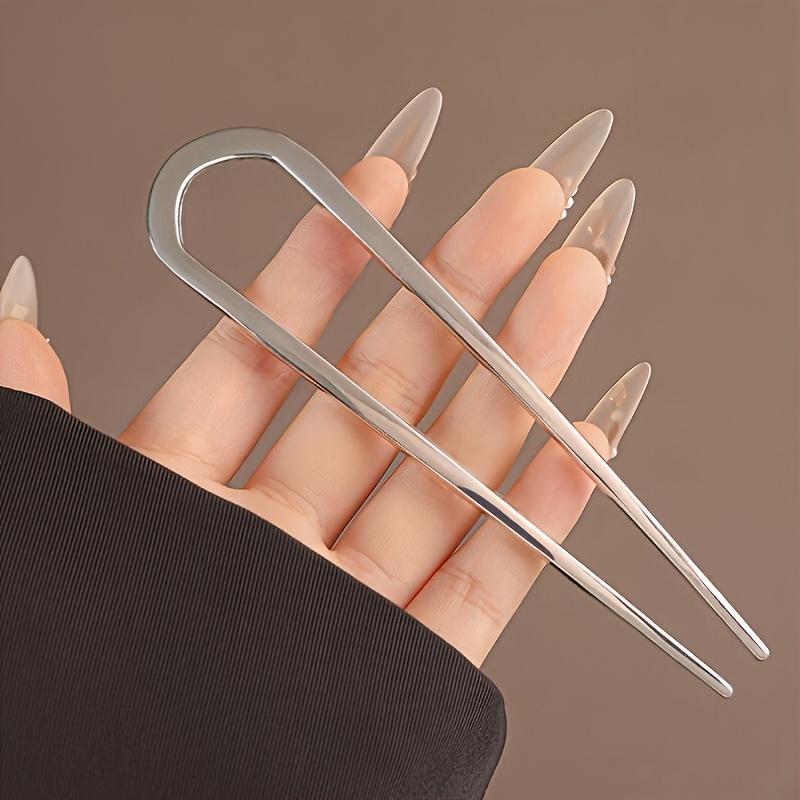 1Pc Ladies Fashion U Shape Antique Style Multi-Functional Alloy Hair Forkhair Coiler Hair Clips Pill Head Fixing Artifact