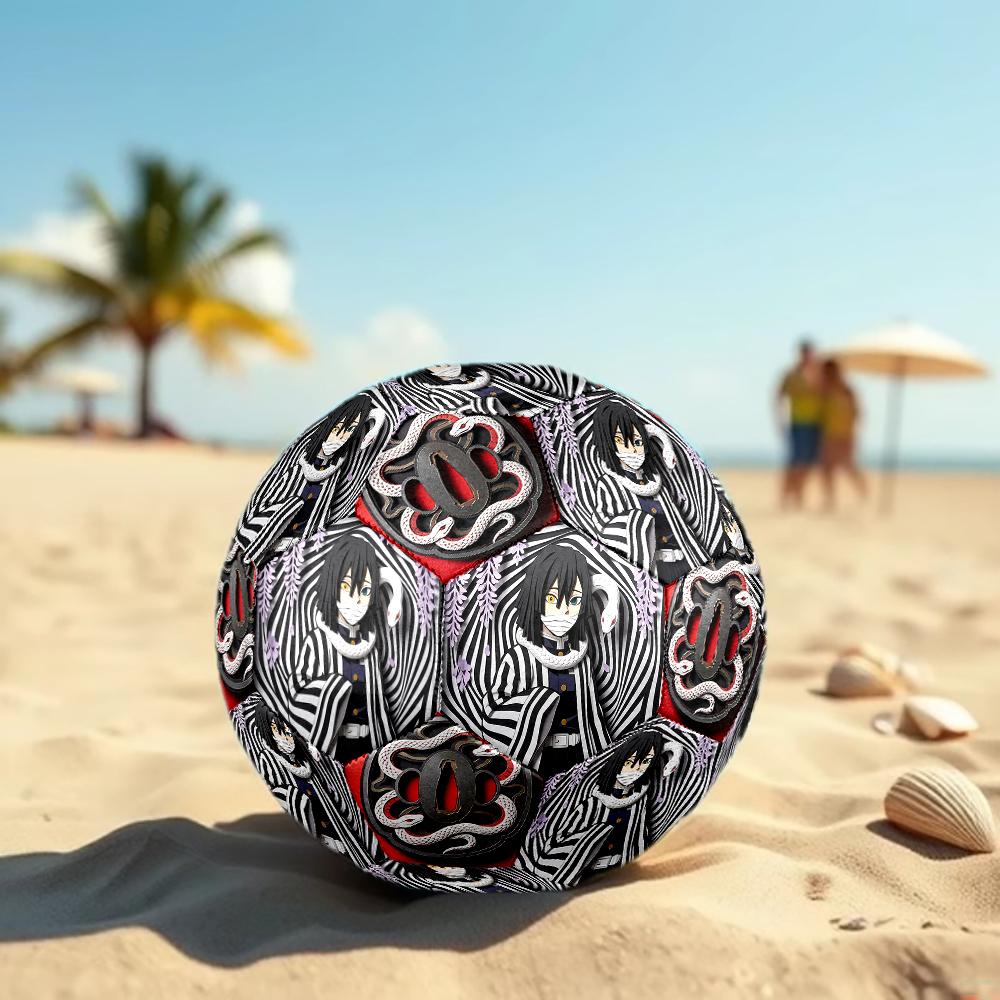1pc Demon Slayer Kimetsu No Yaiba Football Soccer Ball Size 5 Indoor Soccer Ball Fashion Colorful  Backyard Game -Great For Sports Fans Gift HE12
