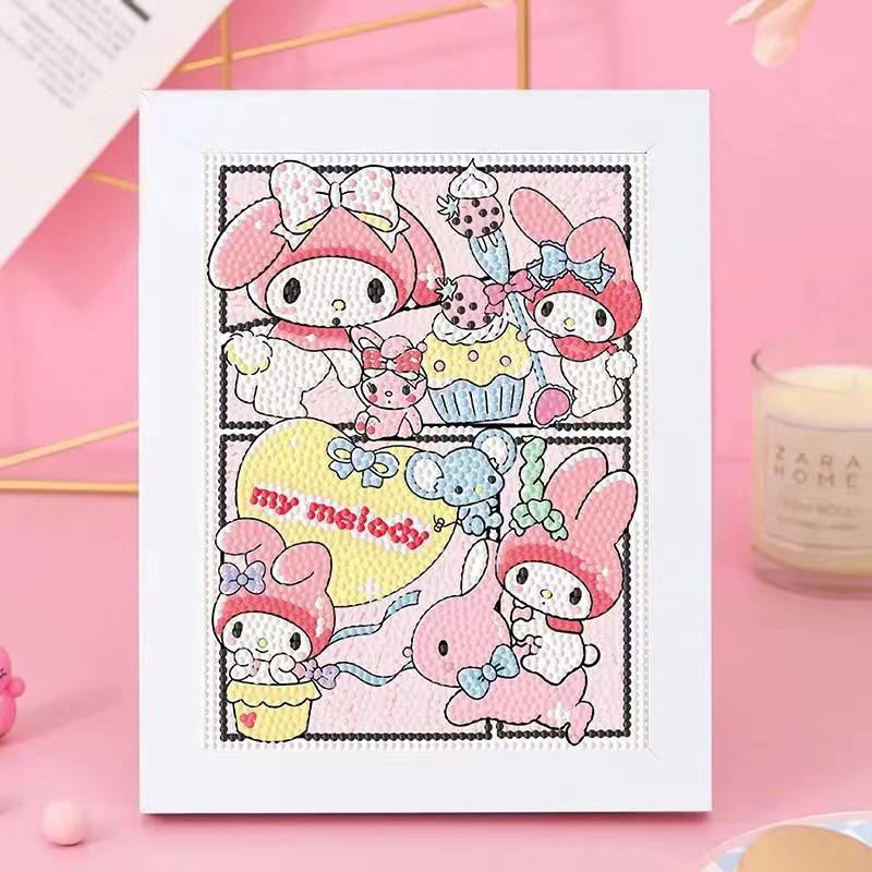 

Kuromi Cartoon Diamond Painting Kit: Peace & Joy DIY Gift for Students and Kids.