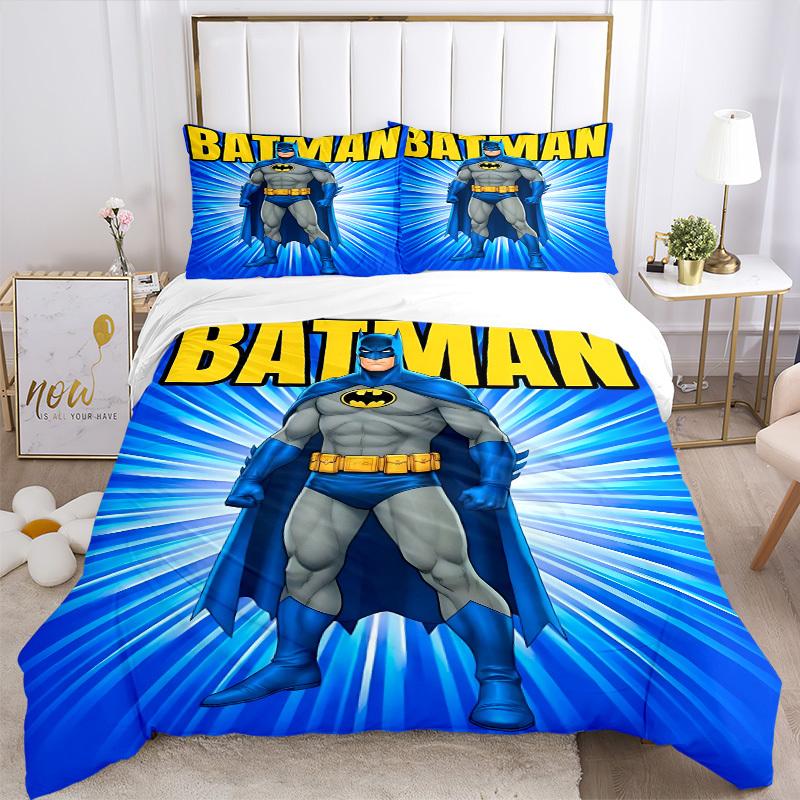 3pcs Batman, Superhero Duvet Cover Set (1 Duvet Cover + 2 Pillowcases, No Core) - Comfortable, And Breathable Bedroom Decoration Yy251104018
