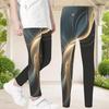 Girls Printed Full Length Fitted Yoga Leggings Black Red White Stretch Waist Pants