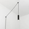 Suspension minimaliste - gu10 - rim - noir - aluminium - design contemporain