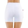 Ronyes Women's Yoga Shorts White Polyester Athletic Fitness Shorts Comfortable Breathable High Waist Stretch