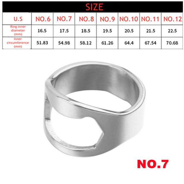 Prstencový otvírák na láhve Prsten 17mm/18mm/19mm/20mm Průměr Otevírací kroužek na pivo Nástroj na otevírání pivních lahví Kuchyňské doplňky Gadgety