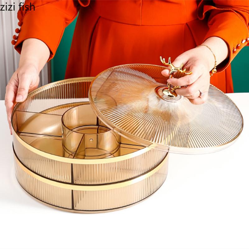 Plastic Dried Fruit Box Candy Box Fruit Plate Snack Plate Refreshment Tray Food Storage Box Cake Plates Storage Bins Organizer
