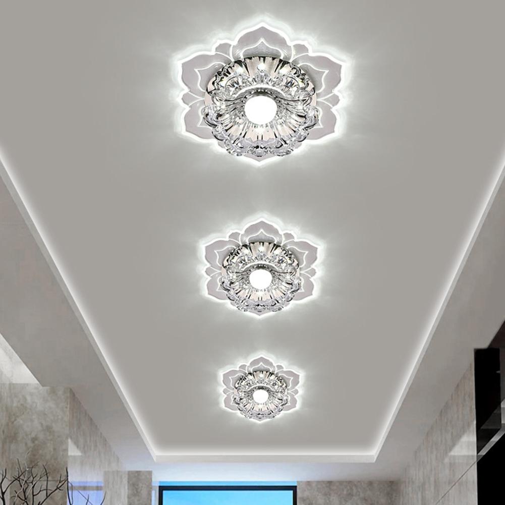 Crystal LED Ceiling Light Modern Ceiling Light Flower Shape LED Recessed Light Decorative Accent Lamp for Gallery Exhibition