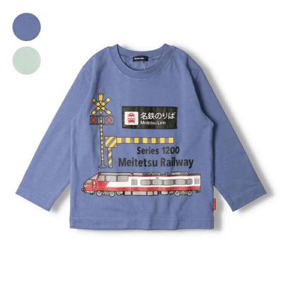 [Children's Clothing] Moujonjon (Moojeongjeong) Meitetsu Railway Crossing Machine Print T-Shirt 100cm-130cm F50805