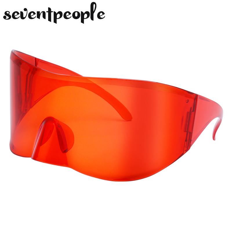 Mask Rectangle Sunglasses Women Men  Luxury Brand Designer Punk Sun Glasses Steampunk Y2k Sunglass Oversized Shield Goggles