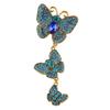 SKEDS Große Broschen mit langen Quasten für Damen Schmetterling Bunte Strasssteine Vintage Schmuck Abendessen Elegante Anstecknadeln