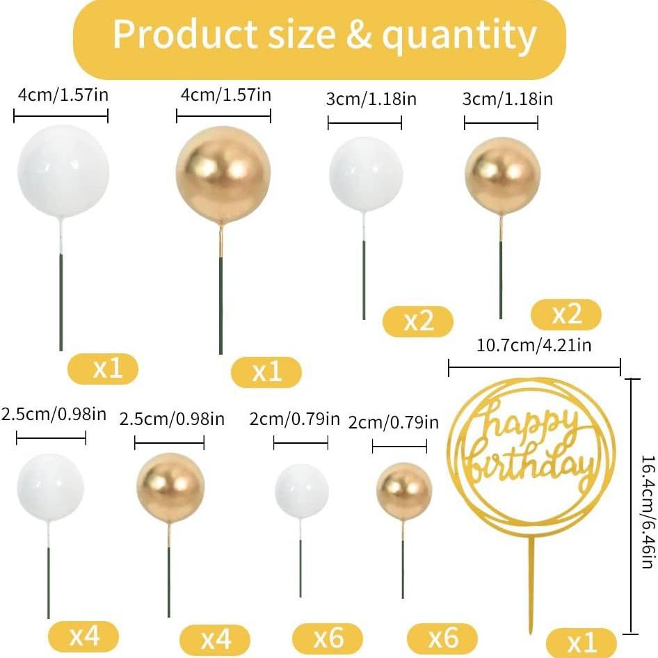 40 Pcs Cake Decoration Foam Balls: DIY Christmas Party Cake Toppers