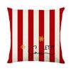 4ks/Sada Červený Vánoční Povlak na Polštář Festivalová Dekorace Domácí Potah na Polštář na Pohovku do Obývacího Pokoje Ložnice Povlak na Dekorační Polštář bez Výplně