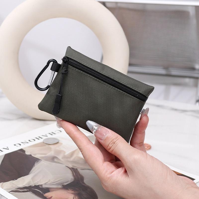 Canvas Mini Coin Purse Simple Zipper Storage Pouch Money Pocket Cute Wallet for Women Men Kids