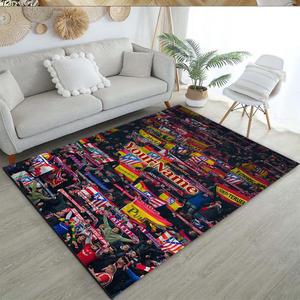 Atletico Madrid Personalized Name Area Rug Perfect for Dining Room Outdoor Hallway Study room Anti-slip Rug Office home decor