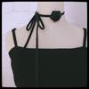 Fashion Choker Necklace Women Silk Satin Rose Necklace Flower Rose Chocker Clavicle Chain Party Sexy Jewelry Ornament