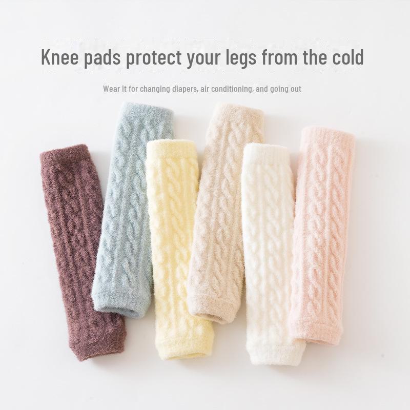 Knebeskyttere for barn høst/vinter: Tykke, høy elastisitet, komfortable, ikke-klemmende, australsk fløyel, varme klasse A-sokker.