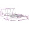 Bed Frame without Mattress  Hanko  Black 160 x 200 cm Fabric
