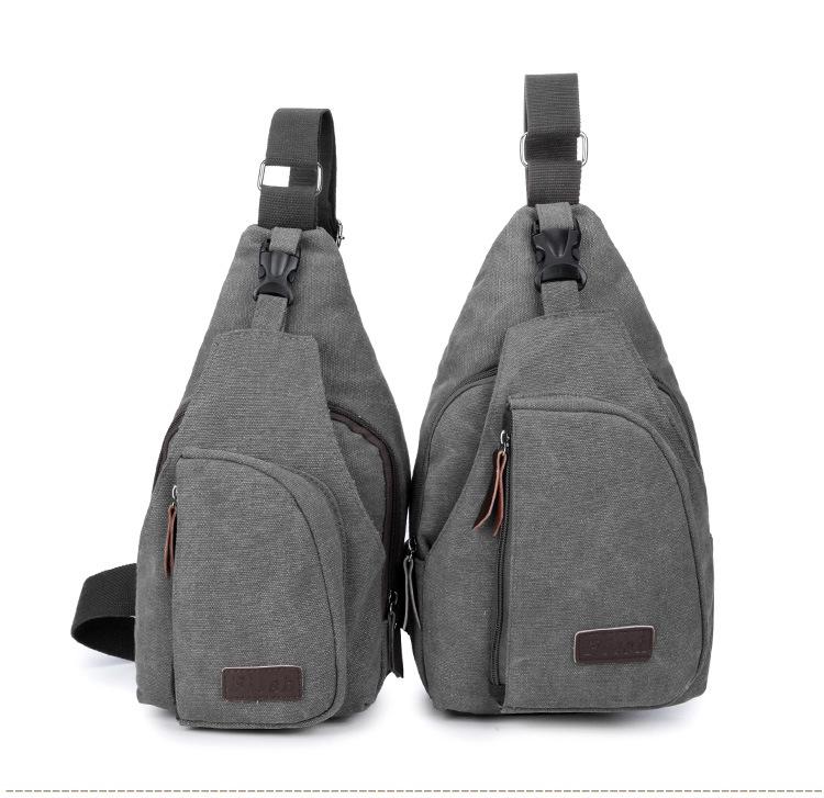 Korean Style Men's Multifunctional Canvas Crossbody Bag