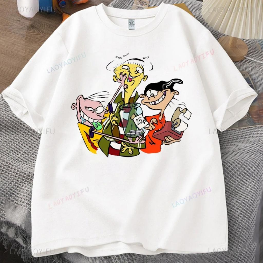 Ed, Edd N Eddy Man T Shirt Ed, Edd N Eddy Printed T-shirt Tops Ed, Edd N Eddy 90's Funy T Shirt Cartoon Figure High Quality Cotton