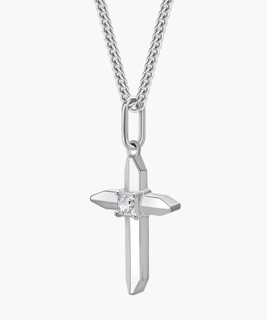 Mcel Silver Pierre Cross Pendant