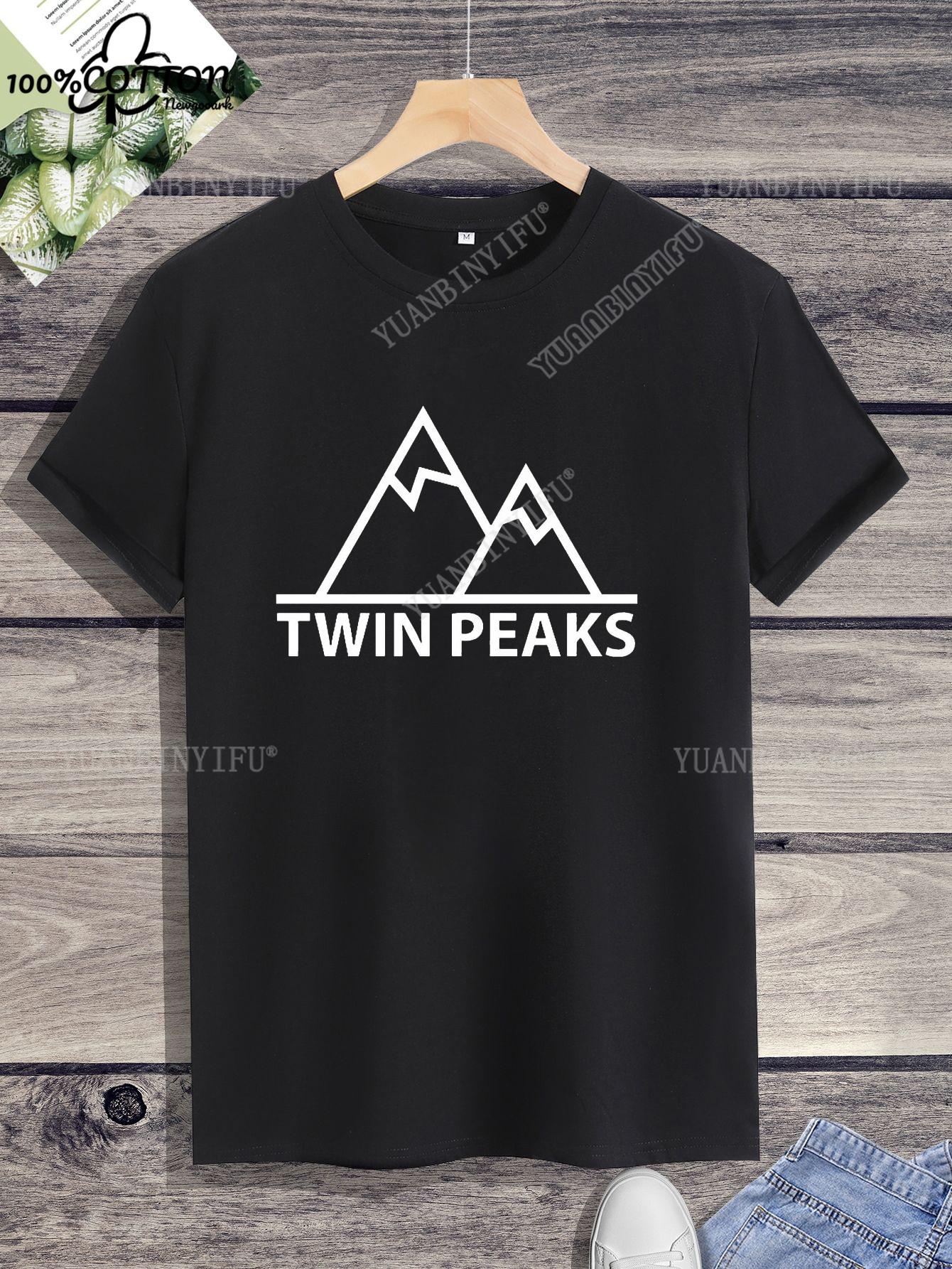 

Leisure Classic Film TWIN PEAKS Printed Cotton T-shirt Top Unisex Short Sleeve Short-sleev O-neck Streetwear S-6XL M