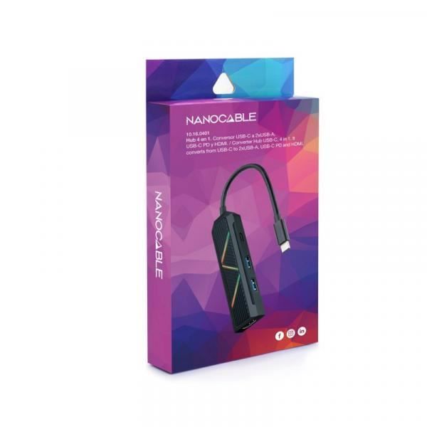 USB-C-Kabel - NANOCABLE - Modell 10.16.0401 - 4K Ultra HD - 100W - Kompatibel mit PD 3.0