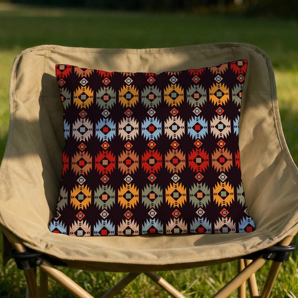 Native Fabric Pattern Cushion Cover Soft Reversible  Durable Pillow Cover  MultiScene Use for Home  Car Daily Comfort