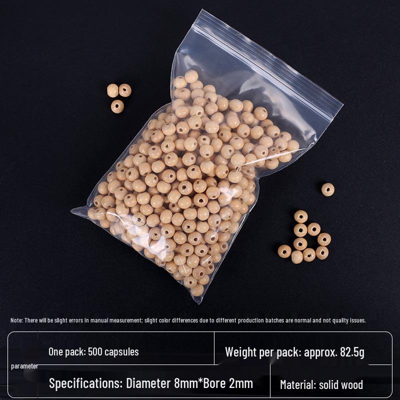 Eco-Friendly Solid Wood Colorful Beads – Natural and Mixed Hues