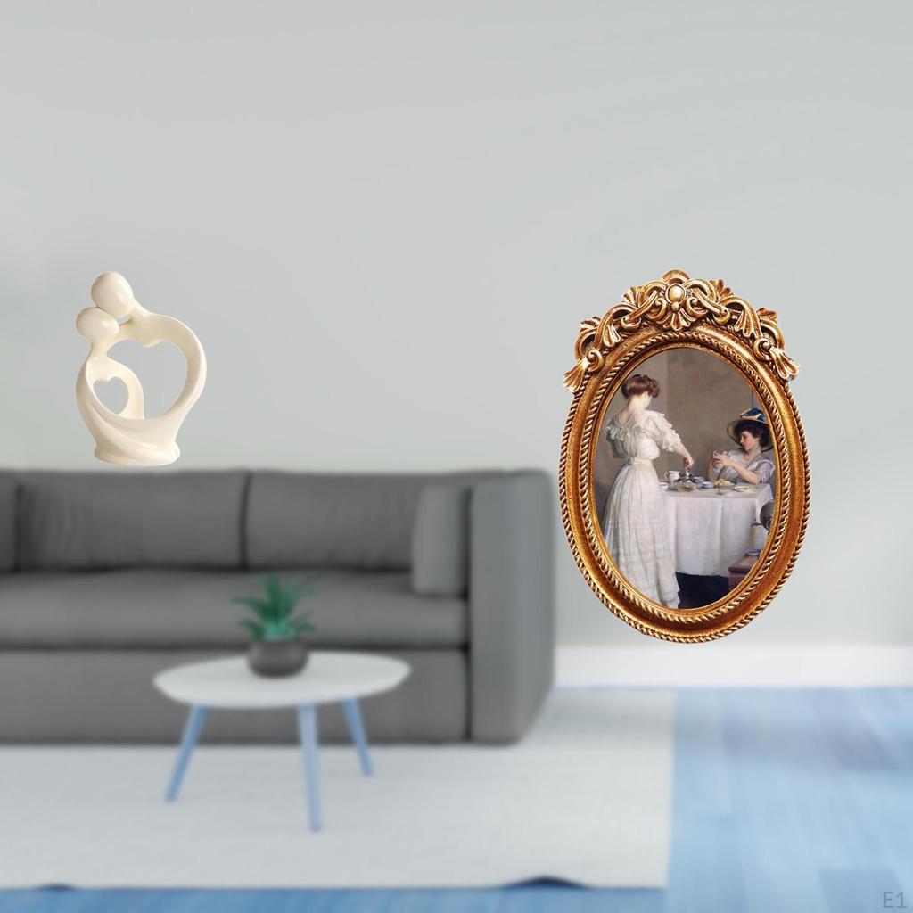 Artistic Resin Couple Sculpture And Ornate Picture Frame Collection for Desk Cabinet Home Decoration