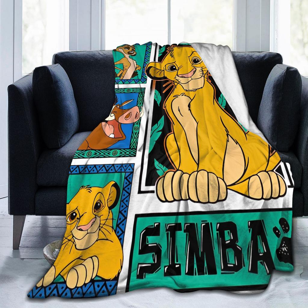 Lion King Simba Friends Blanket Wool Awesome Breathable Throw Blankets for Chair Covering Sofa Winter