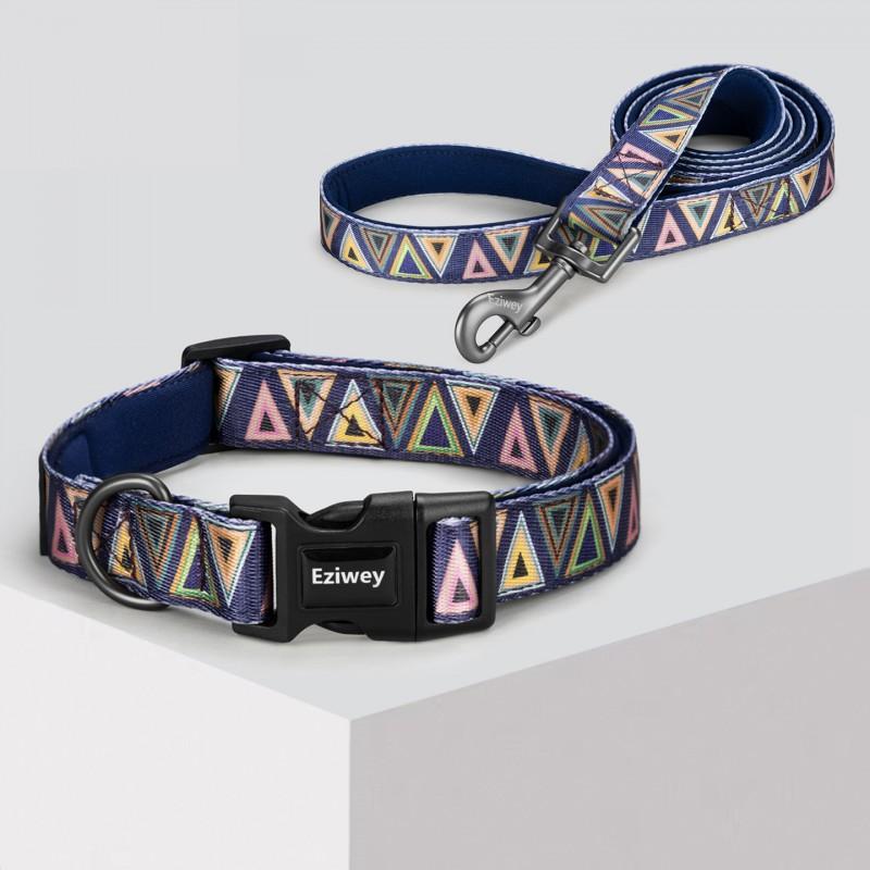 Dog Collar Leash Set Small Medium Large Dogs - Golden Retriever Corgi Belgian Malinois