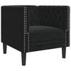 Black Chesterfield Sofa 74.5 X 71 X 70.5 Cm Velvet