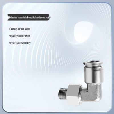 Hurricane 304 Stainless Steel Pneumatic Swivel Elbow Quick Connector