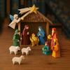 Yousheng DIY Paper Nativity Scene Craft Kit 3D Christmas Origami Set with Jesus Angels Animals Easy Fold Creative Educational Holiday Decoration
