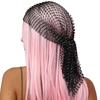 Rhinestone Fishnet Sparkle Helmet Cover Trendy Fashion Full Rhinestone Mask Music Festival Headscarf Headwear Europe and America
