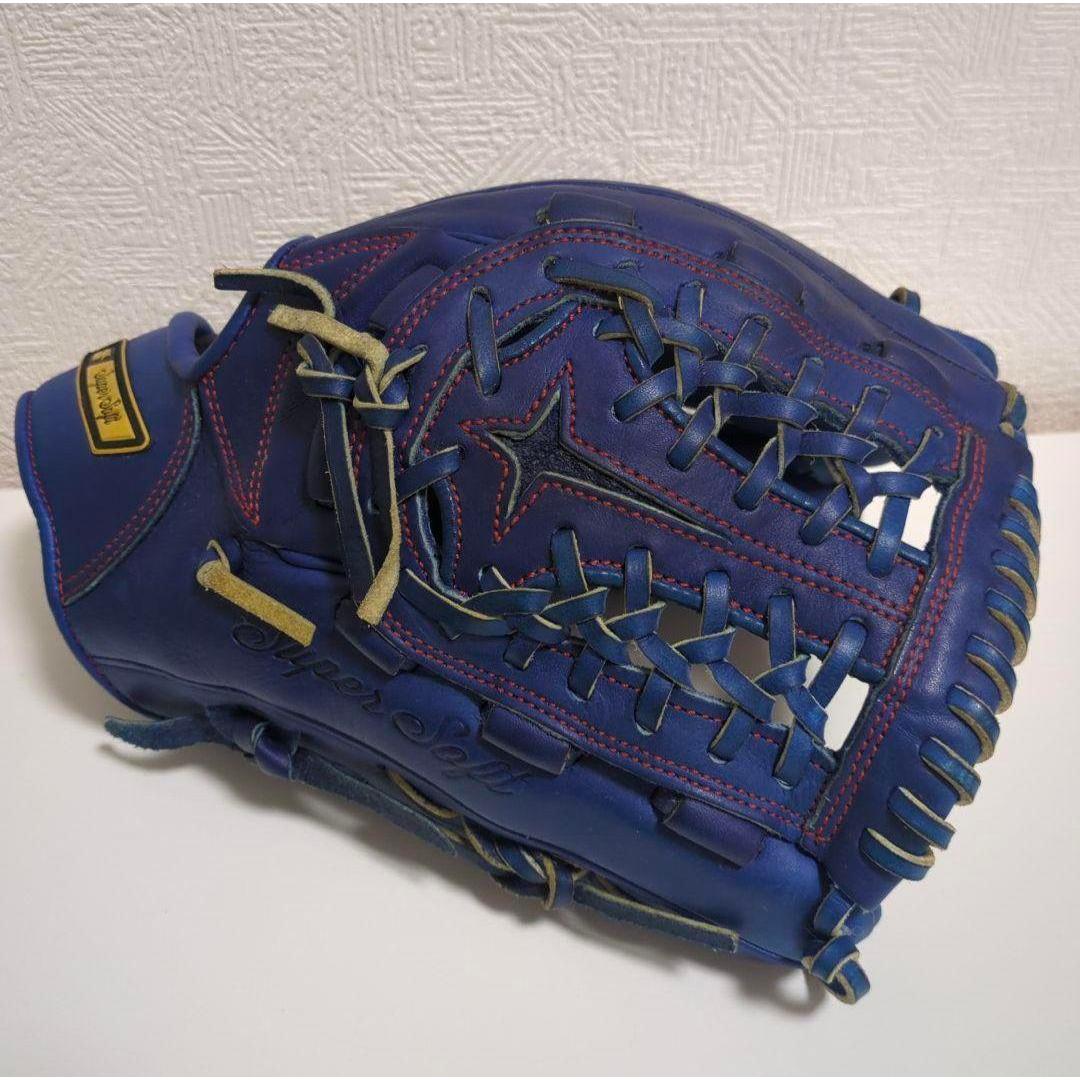 Used SSK Super Soft Popular Standard Model Soft Gloves Blue Blue