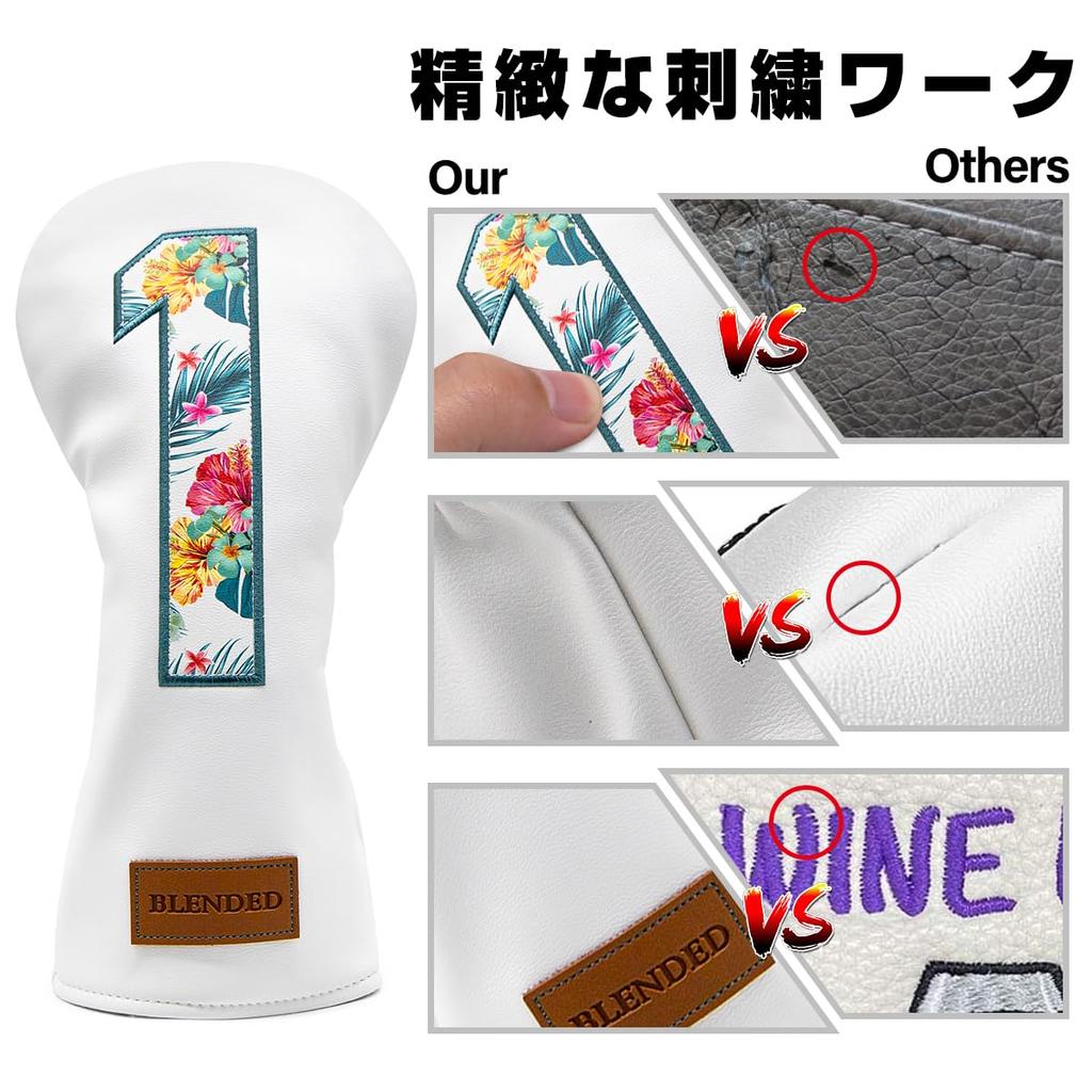 Pokrowiec na główkę kija golfowego Pokrowiec na główkę kija golfowego wykonany z najwyższej jakości skóry Pokrowiec z drewna Pokrowiec na główkę Driver Fairway Wood Utility Hybrid z etykietą z numerem Pokrowiec na putter