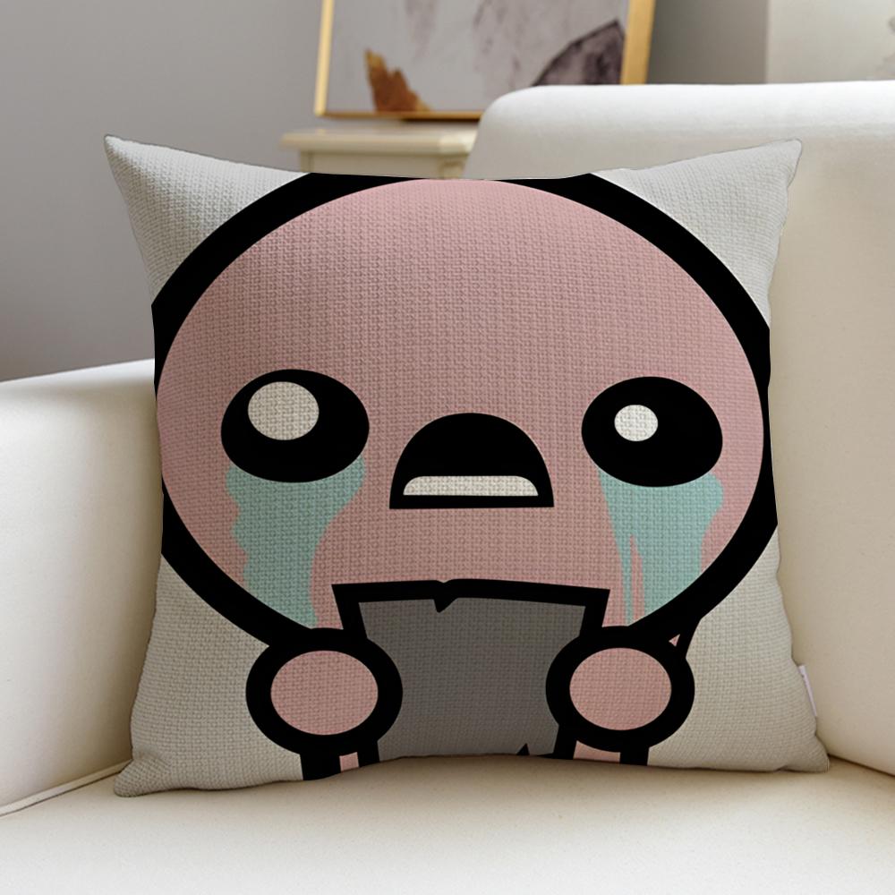 

Retro TThe Binding of IsaacS Cushion Cover Breathable and skinfriendly linen pillowcase square removable and washable cushion 30X30cm