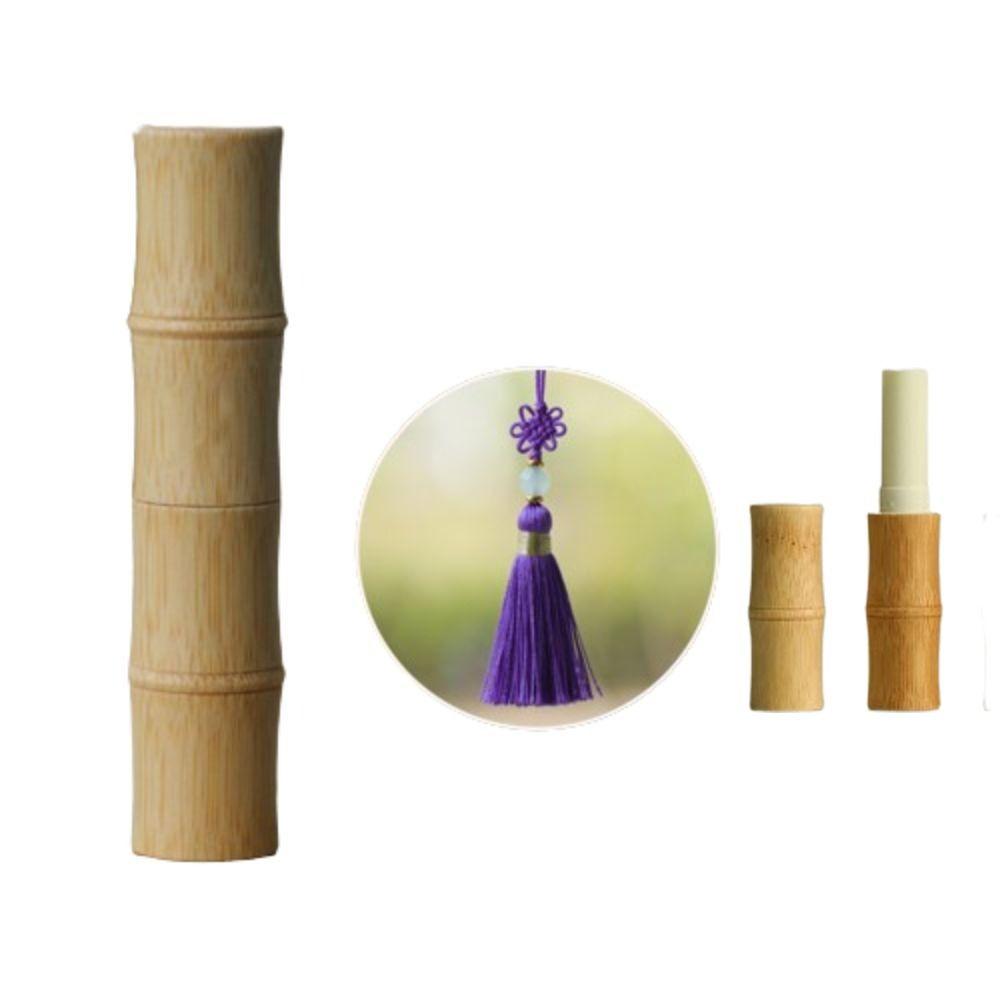 5/10ml Bamboo Roll-on Bottle Steel Roller Ball Lipstick Tube Natural Lip Balm Tubes  Lipgloss Pack