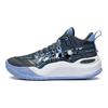 Баскетбольні черевики Li Ning Youth Dawn Halo Rebound Зносостійкі легкі нековзкі середні кросівки Дитяче баскетбольне взуття Thunderstorm-Gray Black YKBT030-3