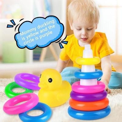 Tier Regenbogen Stapelring Turm Stapelring Kinder Montessori Spielzeug Frühe Bildung Lehrmittel Baby Spielzeug Geschenk Stapel Ringe