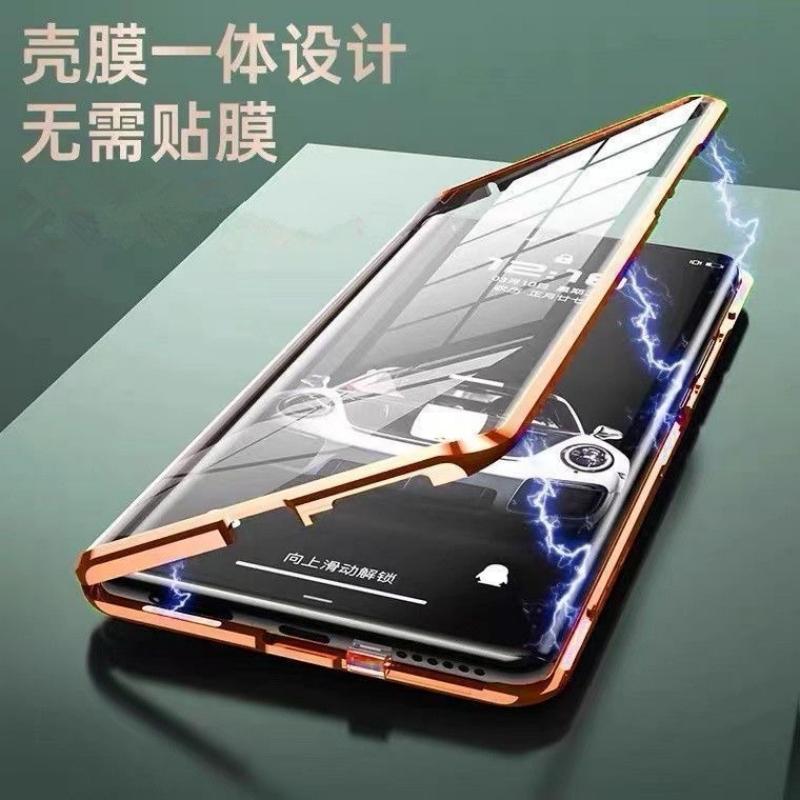 360 Full Case For Oppo A80 5G K12X A3 Pro Double Sided Magnetic Adsorption Metal Tempering Glass Protection Cover For Oppo K 12X