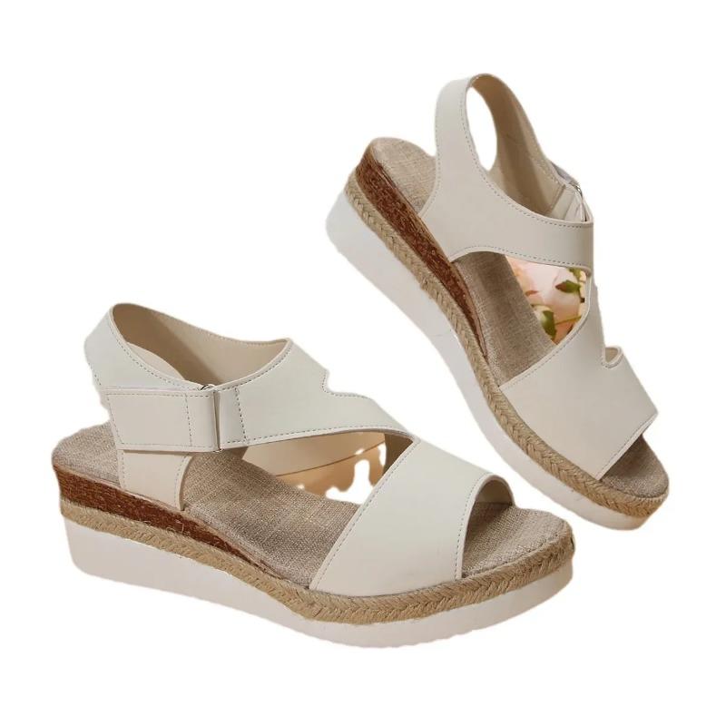 Woven High Heel Sandals Women's 2025 New Style Thick Bottom Fish Mouth Slippers Thick Bottom Women's Sandals Rubber Outsole