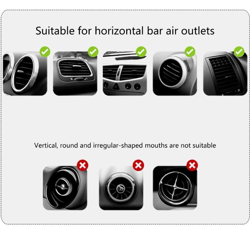 Car Phone Holder Mount Phone Mount Holder For Car Vent Air Vent Clip Never Blocking Cellphone Holder