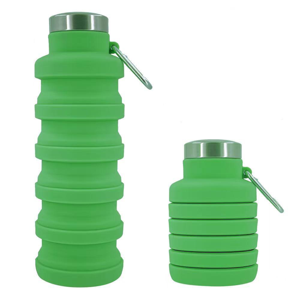 Collapsible Silicone Water Bottle, Leakproof Portable Sports Bottle for Travel & Hiking