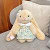 Ear Cute Long Floral Dress Plush Rabbit Doll Toy For Room And Decoration Sofa