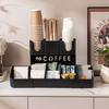 Large Capacity Disposable Paper Cup Holder Adjustable Cup Dispenser Cup Straw Storage Rack  Kitchen