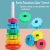 Colorful Plastic Rainbow Stacking Tower Toy For Toddlers Ages 1-2 Educational Fun