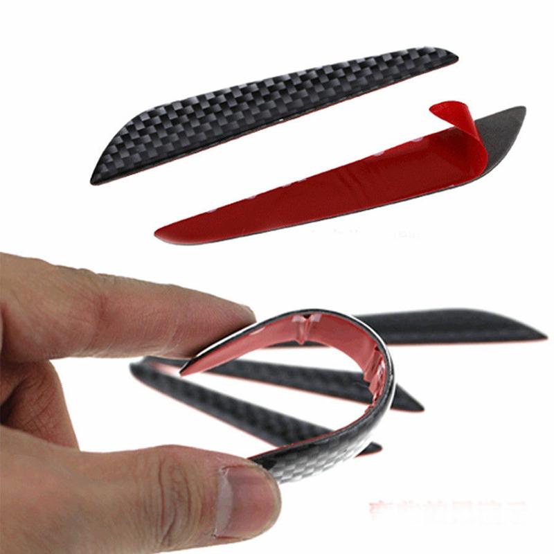 4X Anti-Collision Trim Carbon Fiber Car Door Edge Guard Strip Protector Bumper