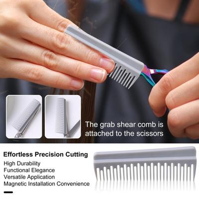 Magnetic Hair Scissor Comb Professional Hair Cutting Scissor Attachment Comb Men Women Hairdressing Tools Barber Supplies