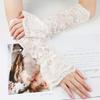 Summer Sunscreen Gloves Women's Lace Long Anti UV Sleeves Ice Silk Sleeves Thin